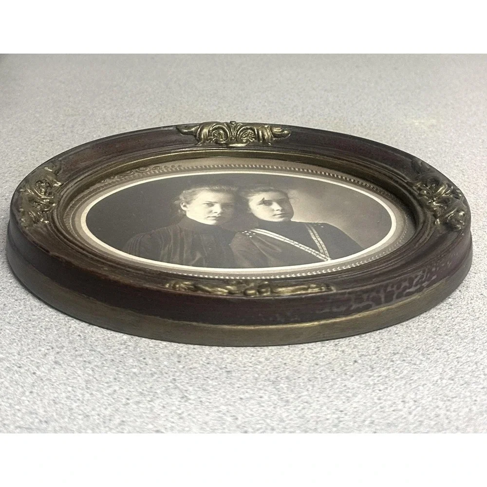 Antique Victorian Carved Wood Ornate Art Nouveau Picture Framed RARE/HTF